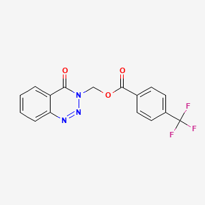 (4-oxobenzo[d][1,2,3]triazin-3(4H)-yl)methyl 4-(trifluoromethyl)benzoate
