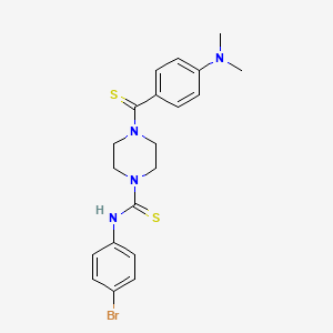 molecular formula C20H23BrN4S2 B2629585 N-(4-bromophenyl)-4-[4-(dimethylamino)benzenecarbothioyl]piperazine-1-carbothioamide CAS No. 865612-21-1
