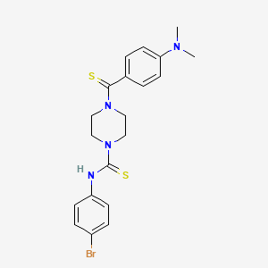 N-(4-bromophenyl)-4-[4-(dimethylamino)benzenecarbothioyl]piperazine-1-carbothioamide