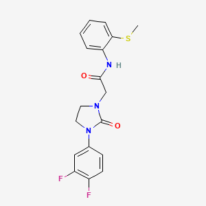 2-(3-(3,4-difluorophenyl)-2-oxoimidazolidin-1-yl)-N-(2-(methylthio)phenyl)acetamide