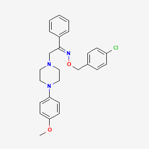2-[4-(4-methoxyphenyl)piperazino]-1-phenyl-1-ethanone O-(4-chlorobenzyl)oxime