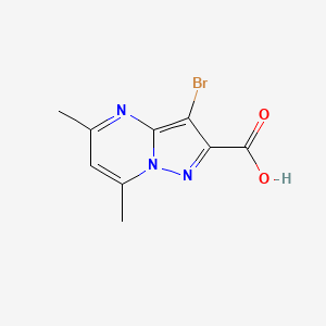 3-Bromo-5,7-dimethylpyrazolo[1,5-a]pyrimidine-2-carboxylic acid
