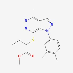 methyl 2-((1-(3,4-dimethylphenyl)-4-methyl-1H-pyrazolo[3,4-d]pyridazin-7-yl)thio)butanoate