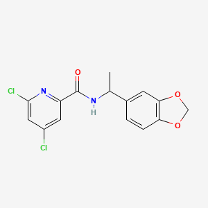 N-[1-(2H-1,3-benzodioxol-5-yl)ethyl]-4,6-dichloropyridine-2-carboxamide