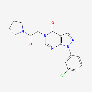 1-(3-Chlorophenyl)-5-(2-oxo-2-pyrrolidin-1-ylethyl)pyrazolo[3,4-d]pyrimidin-4-one