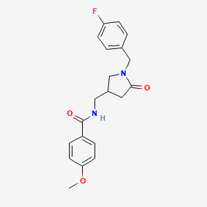 N-((1-(4-fluorobenzyl)-5-oxopyrrolidin-3-yl)methyl)-4-methoxybenzamide