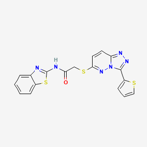 N-(benzo[d]thiazol-2-yl)-2-((3-(thiophen-2-yl)-[1,2,4]triazolo[4,3-b]pyridazin-6-yl)thio)acetamide