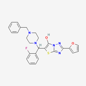 5-((4-Benzylpiperazin-1-yl)(2-fluorophenyl)methyl)-2-(furan-2-yl)thiazolo[3,2-b][1,2,4]triazol-6-ol