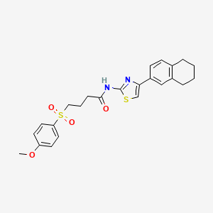 4-((4-methoxyphenyl)sulfonyl)-N-(4-(5,6,7,8-tetrahydronaphthalen-2-yl)thiazol-2-yl)butanamide