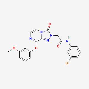 molecular formula C20H16BrN5O4 B2629636 N-(3-bromophenyl)-2-[8-(3-methoxyphenoxy)-3-oxo-2H,3H-[1,2,4]triazolo[4,3-a]pyrazin-2-yl]acetamide CAS No. 1251544-67-8