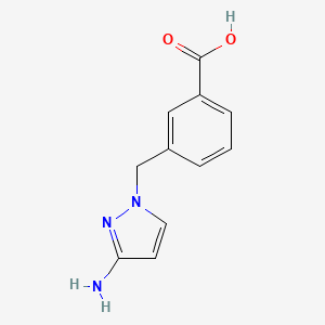 3-[(3-amino-1H-pyrazol-1-yl)methyl]benzoic acid