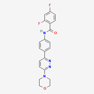 2,4-difluoro-N-(4-(6-morpholinopyridazin-3-yl)phenyl)benzamide