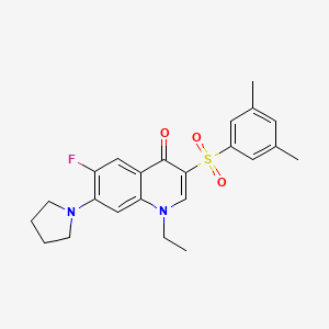 3-[(3,5-dimethylphenyl)sulfonyl]-1-ethyl-6-fluoro-7-pyrrolidin-1-ylquinolin-4(1H)-one