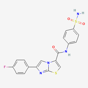 6-(4-fluorophenyl)-N-(4-sulfamoylphenyl)imidazo[2,1-b]thiazole-3-carboxamide