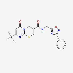 8-(tert-butyl)-6-oxo-N-((3-phenyl-1,2,4-oxadiazol-5-yl)methyl)-2,3,4,6-tetrahydropyrimido[2,1-b][1,3]thiazine-3-carboxamide