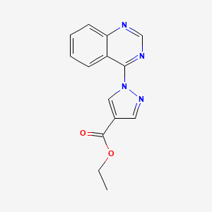 molecular formula C14H12N4O2 B2629653 Ethyl 1-(quinazolin-4-yl)-1H-pyrazole-4-carboxylate CAS No. 1380300-66-2