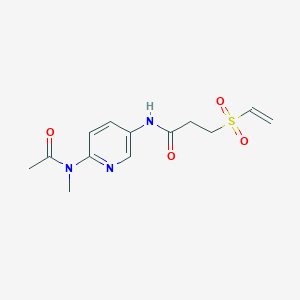 N-[6-[Acetyl(methyl)amino]pyridin-3-yl]-3-ethenylsulfonylpropanamide