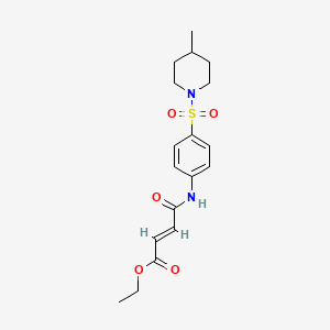 (E)-ethyl 4-((4-((4-methylpiperidin-1-yl)sulfonyl)phenyl)amino)-4-oxobut-2-enoate