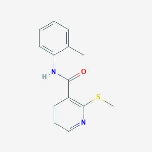 molecular formula C14H14N2OS B2629673 N-(2-methylphenyl)-2-(methylsulfanyl)pyridine-3-carboxamide CAS No. 141841-73-8
