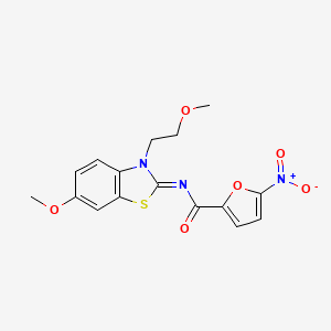 (Z)-N-(6-methoxy-3-(2-methoxyethyl)benzo[d]thiazol-2(3H)-ylidene)-5-nitrofuran-2-carboxamide