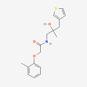 N-{2-hydroxy-2-[(thiophen-3-yl)methyl]propyl}-2-(2-methylphenoxy)acetamide