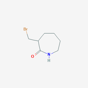 molecular formula C7H12BrNO B2629698 3-(Bromomethyl)azepan-2-one CAS No. 2092612-38-7
