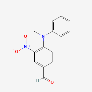molecular formula C14H12N2O3 B2629701 4-(Methyl-phenyl-amino)-3-nitro-benzaldehyde CAS No. 726151-04-8