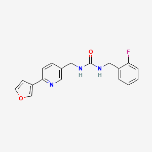 1-(2-Fluorobenzyl)-3-((6-(furan-3-yl)pyridin-3-yl)methyl)urea