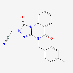 [4-(4-methylbenzyl)-1,5-dioxo-4,5-dihydro[1,2,4]triazolo[4,3-a]quinazolin-2(1H)-yl]acetonitrile