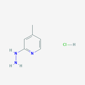 molecular formula C6H10ClN3 B2629712 2-Hydrazino-4-methylpyridine hydrochloride CAS No. 117879-50-2; 4931-00-4