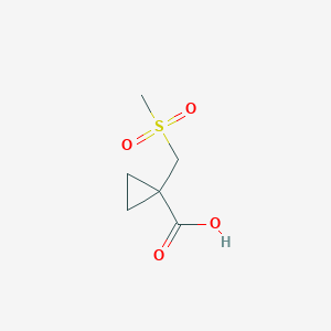 molecular formula C6H10O4S B2629713 1-((Methylsulfonyl)methyl)cyclopropane-1-carboxylic acid CAS No. 1710293-51-8