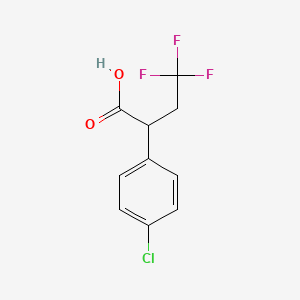 molecular formula C10H8ClF3O2 B2629720 2-(4-Chlorophenyl)-4,4,4-trifluorobutanoic acid CAS No. 1511647-92-9