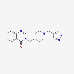3-[[1-[(1-Methylpyrazol-4-yl)methyl]piperidin-4-yl]methyl]quinazolin-4-one