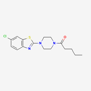molecular formula C16H20ClN3OS B2629742 1-(4-(6-Chlorobenzo[d]thiazol-2-yl)piperazin-1-yl)pentan-1-one CAS No. 897471-80-6