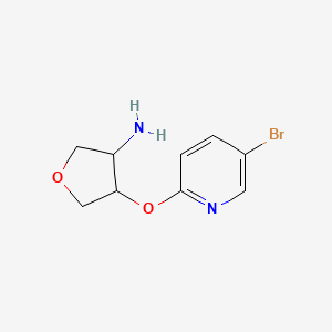 molecular formula C9H11BrN2O2 B2629749 4-[(5-Bromopyridin-2-yl)oxy]oxolan-3-amine CAS No. 2197827-99-7