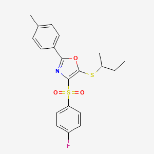 5-(Sec-butylthio)-4-((4-fluorophenyl)sulfonyl)-2-(p-tolyl)oxazole