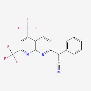 2-[5,7-Bis(trifluoromethyl)[1,8]naphthyridin-2-yl]-2-phenylacetonitrile