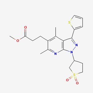 methyl 3-(1-(1,1-dioxidotetrahydrothiophen-3-yl)-4,6-dimethyl-3-(thiophen-2-yl)-1H-pyrazolo[3,4-b]pyridin-5-yl)propanoate