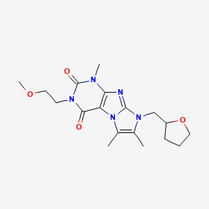 2-(2-Methoxyethyl)-4,7,8-trimethyl-6-(oxolan-2-ylmethyl)purino[7,8-a]imidazole-1,3-dione