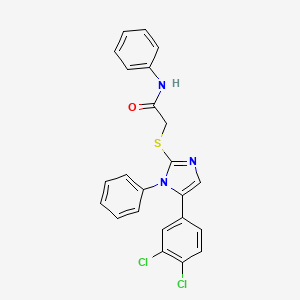 2-((5-(3,4-dichlorophenyl)-1-phenyl-1H-imidazol-2-yl)thio)-N-phenylacetamide