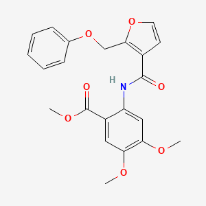 Methyl 4,5-dimethoxy-2-(2-(phenoxymethyl)furan-3-carboxamido)benzoate