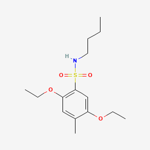 molecular formula C15H25NO4S B2629772 N-butyl-2,5-diethoxy-4-methylbenzenesulfonamide CAS No. 1904130-08-0