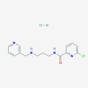 6-Chloro-N-[3-(pyridin-3-ylmethylamino)propyl]pyridine-2-carboxamide;hydrochloride