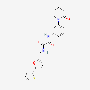 N1-(3-(2-oxopiperidin-1-yl)phenyl)-N2-((5-(thiophen-2-yl)furan-2-yl)methyl)oxalamide