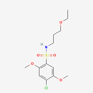 4-chloro-N-(3-ethoxypropyl)-2,5-dimethoxybenzenesulfonamide