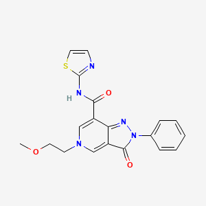 5-(2-methoxyethyl)-3-oxo-2-phenyl-N-(thiazol-2-yl)-3,5-dihydro-2H-pyrazolo[4,3-c]pyridine-7-carboxamide