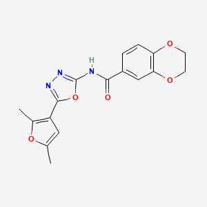 molecular formula C17H15N3O5 B2629802 N-[5-(2,5-dimethylfuran-3-yl)-1,3,4-oxadiazol-2-yl]-2,3-dihydro-1,4-benzodioxine-6-carboxamide CAS No. 1251548-53-4