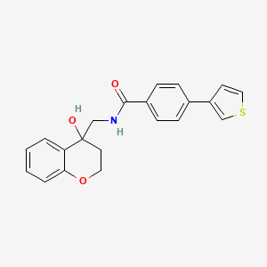 N-((4-hydroxychroman-4-yl)methyl)-4-(thiophen-3-yl)benzamide