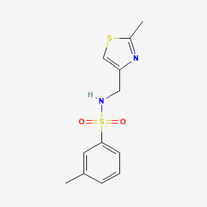 molecular formula C12H14N2O2S2 B2629828 3-methyl-N-[(2-methyl-1,3-thiazol-4-yl)methyl]benzenesulfonamide CAS No. 852453-23-7