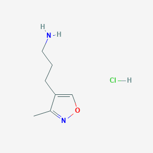 3-(3-Methyl-1,2-oxazol-4-yl)propan-1-amine;hydrochloride